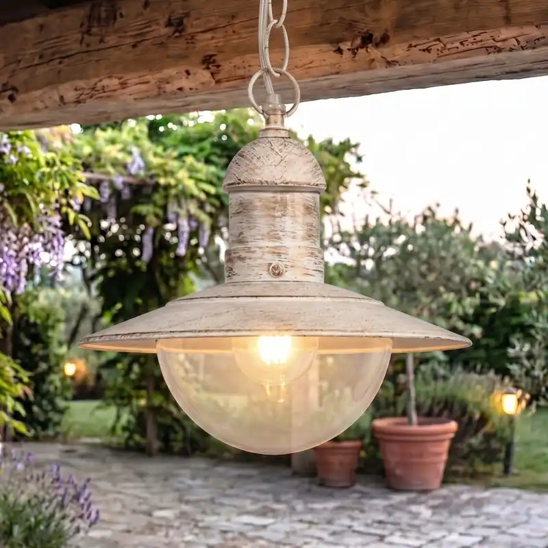 Brilagi - Venkovní závěsné svítidlo MOLDE 1xE27/60W IP44 bílá/patina Pouze Dnes