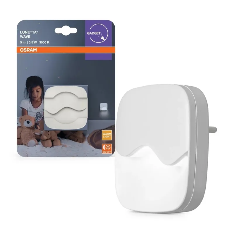 Osram - LED Noční svítidlo do zásuvky se senzorem soumraku LUNETTA LED/0,5W/230V Novinka