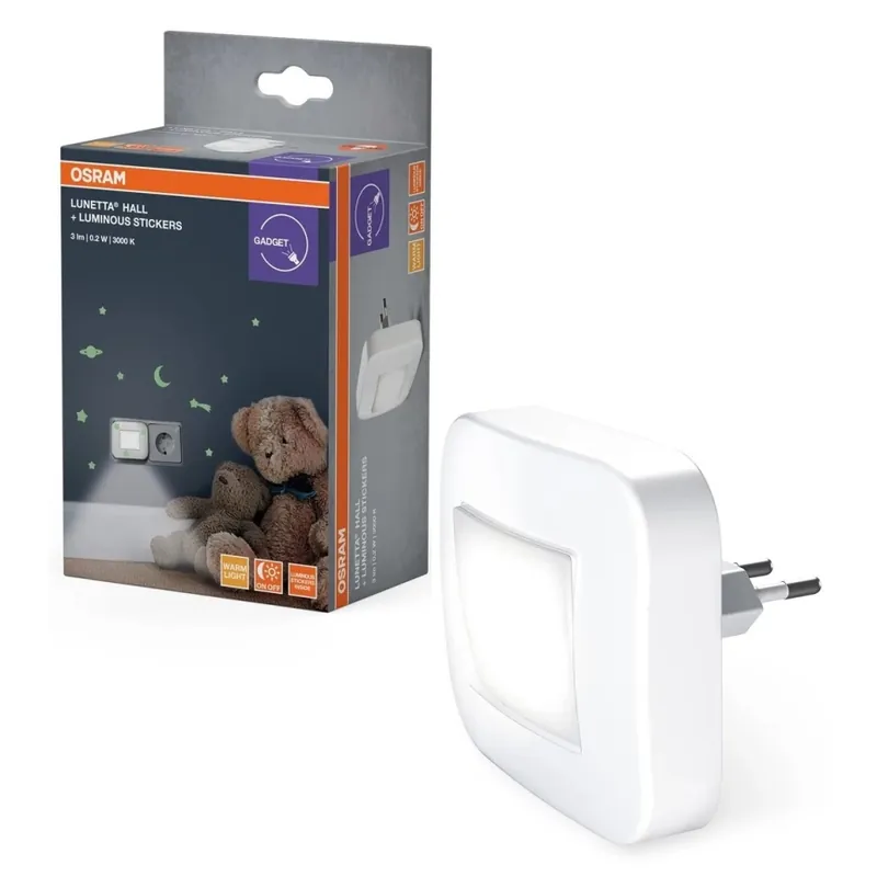 Vysoce Kvalitní Osram - LED Noční světlo se senzorem soumraku LUNETTA LED/0,2W/230V