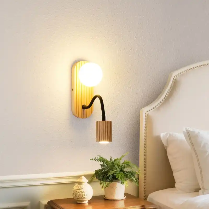 Rychlé Dodání Brilagi - Nástěnná lampa MODERN WOOD 1xG9/5W/230V + 1xGU10/8W dřevo