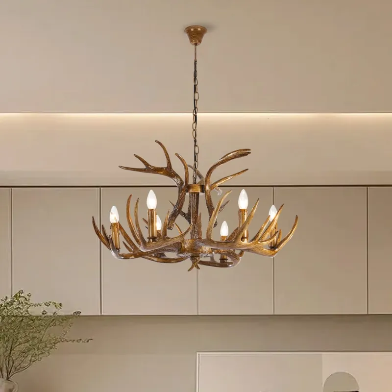 Brilagi - Lustr na řetězu DEER 6xE14/10W/230V pr. 80 cm paroží Akční Cena