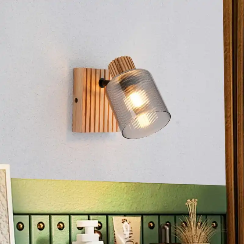 Brilagi - Nástěnné bodové svítidlo HYGGE 1xE14/15W/230V dřevo/kouřová Originální