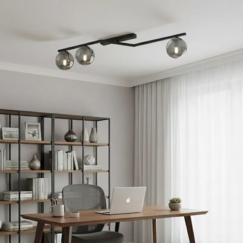 Stropní svítidlo NATON 3xE14/10W/230V černá/kouřová Originální