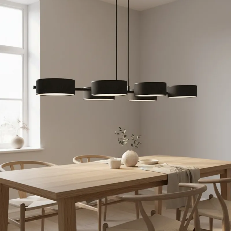 Vrácení Zdarma Lustr na lanku DRUMZ 6xE14/10W/230V černá
