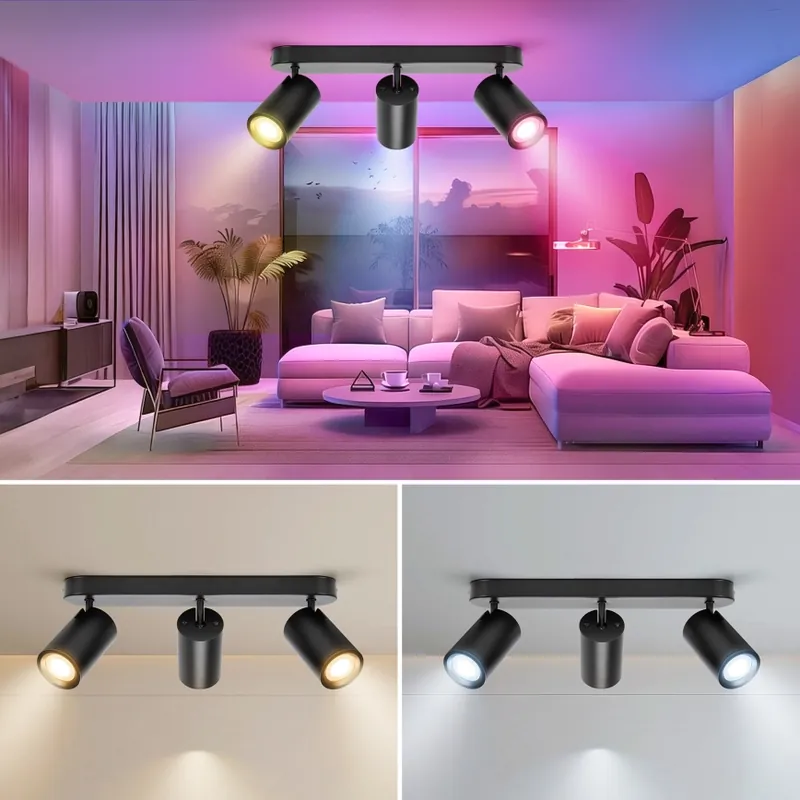 Aigostar - LED RGBW Stmívatelné bodové svítidlo MESH 3xLED/4,9W/230V 2700-6500K bílá + dálkové ovládání Přímo Od Výrobce