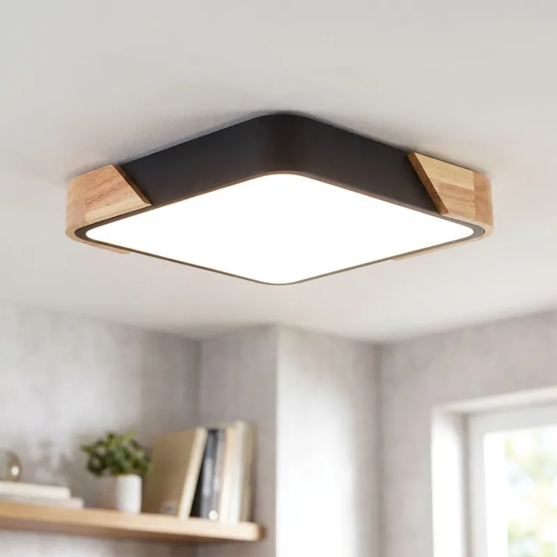 Must-Have Brilagi - LED Stropní svítidlo PILANA LED/24W/230V dub/černá 32x32 cm