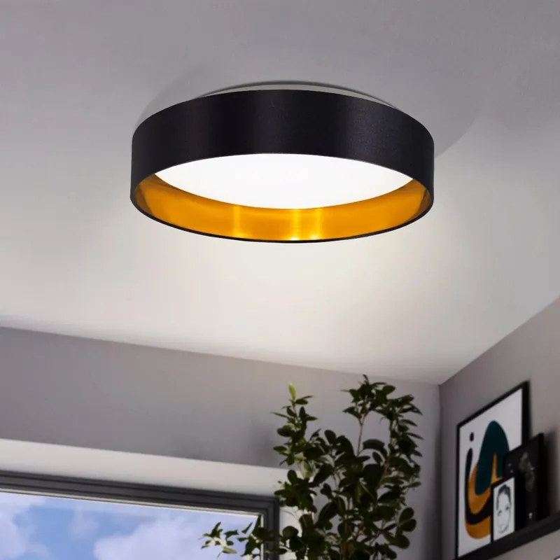 Expresní Doručení Eglo 55267 - LED Stropní svítidlo MASERLO LED/16W/230V 3000K pr. 40,5 cm černá/měděná