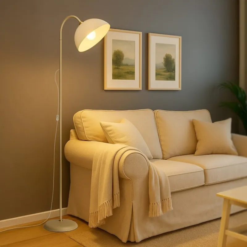 Akce Stojací lampa ZACK 1xE27/15W/230V béžová