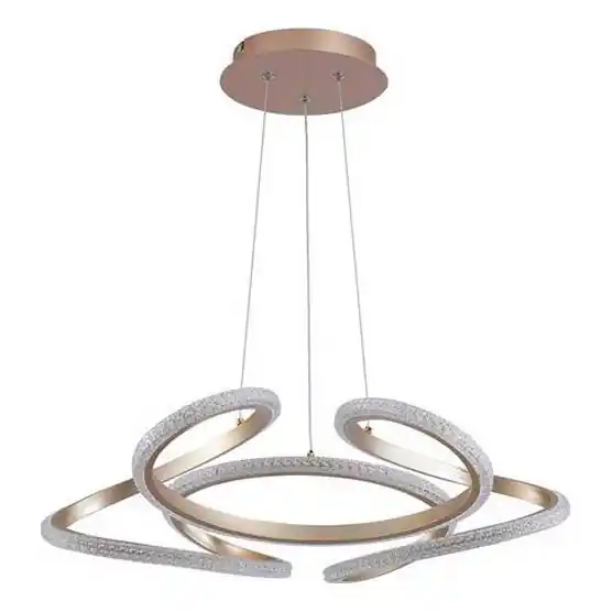 Přímo Od Výrobce Searchlight - LED Stmívatelný lustr na lanku DOODLE LED/40W/230V mosaz