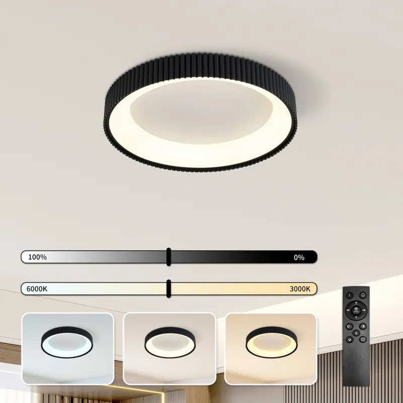 Novinka Brilagi - LED Stmívatelné stropní svítidlo FALCON MODERN LED/30W/230V 3000-6500K pr. 40 cm černá + dálkové ovládání