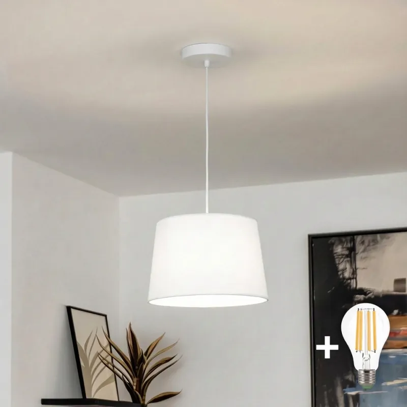 Akční Nabídka Brilagi - LED Lustr na lanku CERIA 1xE27/40W/230V pr. 30 cm bílá