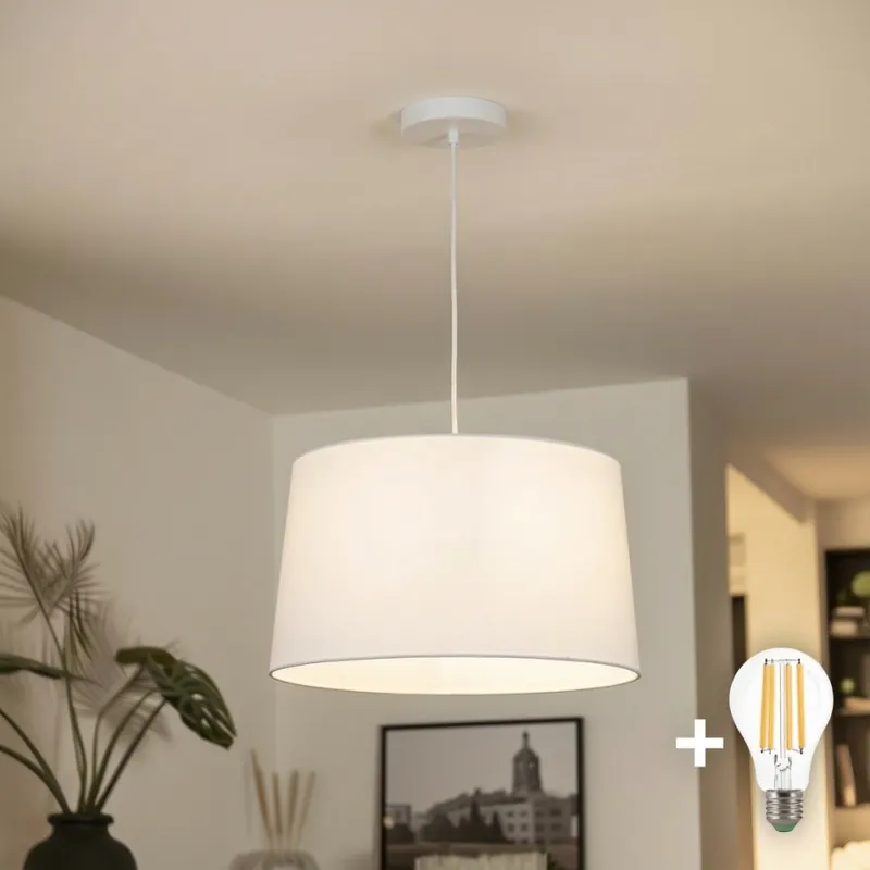 Aktuální Brilagi - LED Lustr na lanku CERIA 1xE27/40W/230V pr. 45 cm bílá