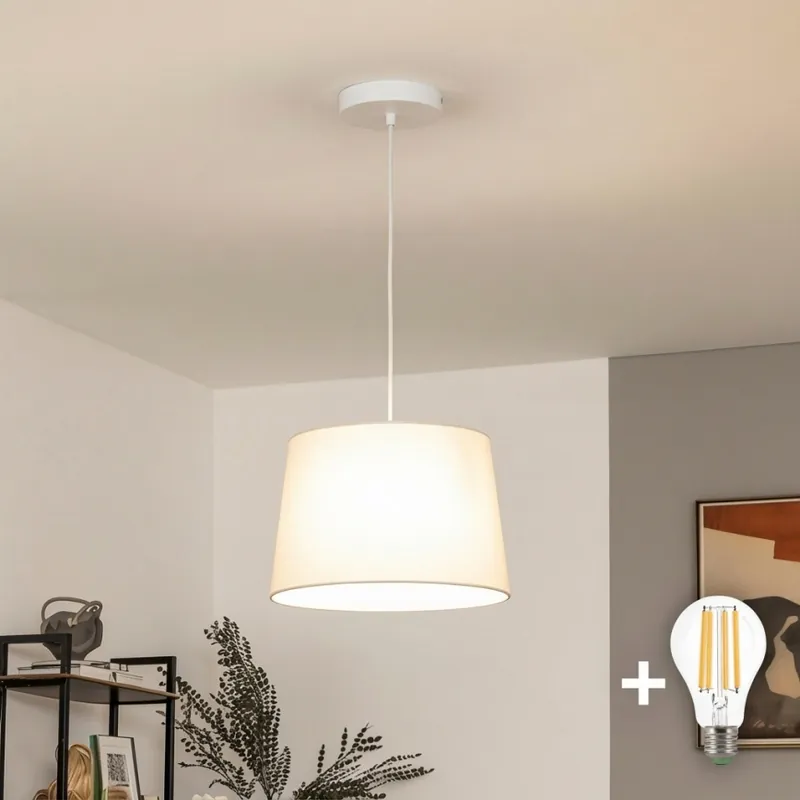 Brilagi - LED Lustr na lanku CERIA 1xE27/40W/230V pr. 30 cm béžová Akční Nabídka