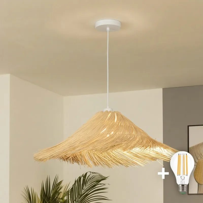 Akční Nabídka Brilagi - LED Lustr na lanku CERIA BOHO 1xE27/40W/230V pr. 100 cm ratan