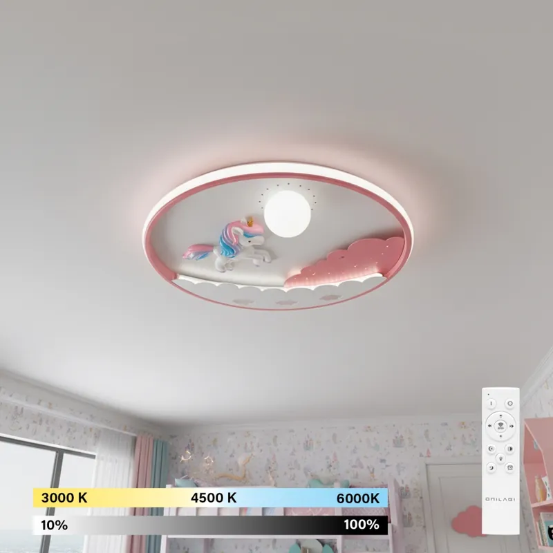 Cenový Hit Brilagi - LED Stmívatelné dětské stropní svítidlo UNICORN LED/68W/230V 3000-6000K pr. 49 cm + dálkové ovládání