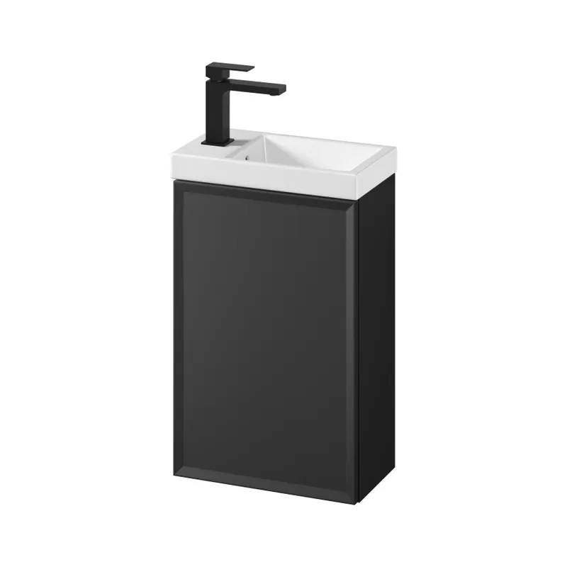 Cersanit S801-569 - Závěsná koupelnová skříňka s umyvadlem MILLE 40x22 cm černá Nejlepší Volba