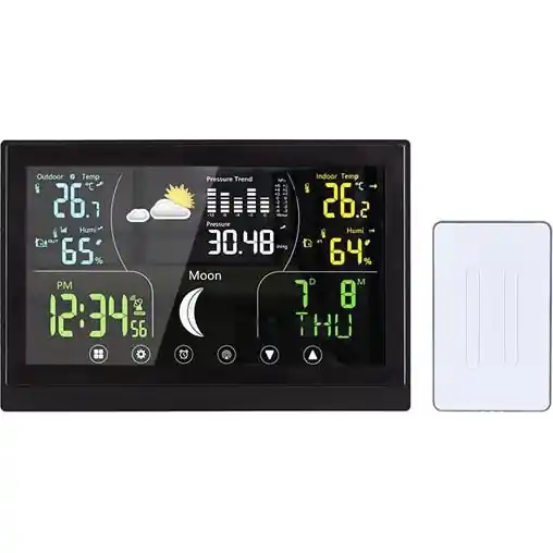 Meteostanice s barevným displejem 5V/2xAAA černá Cenový Hit