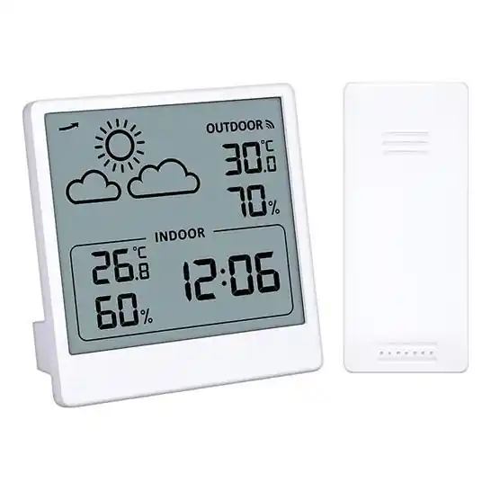 Vysoce Kvalitní Digitální teploměr 5V/2xAAA + 2xAAA bílá