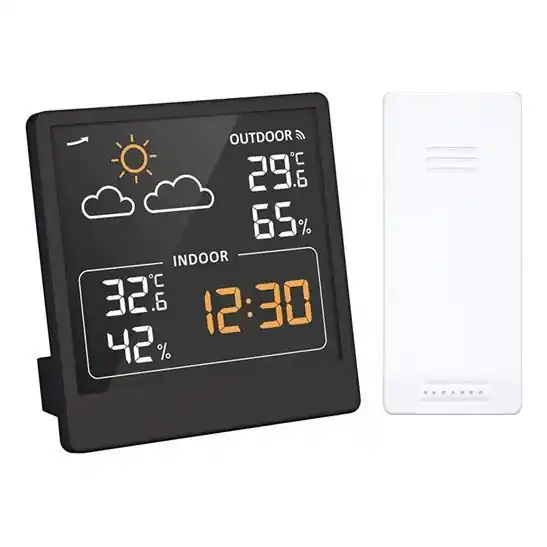 Výprodej Digitální teploměr 5V/2xAAA + 2xAAA černá