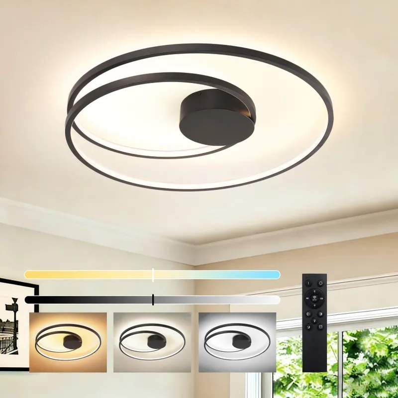 Ihned K Objednání Brilagi - LED Stmívatelné stropní svítidlo TWISTER LED/75W/230V 3000-6000K pr. 70 cm černá + dálkové ovládání