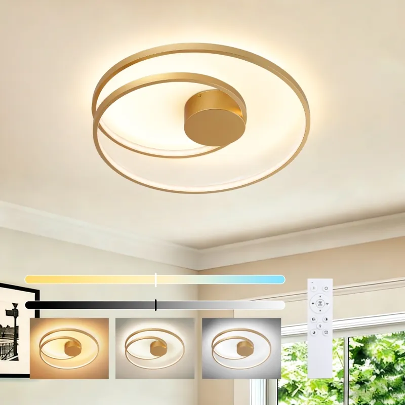 Objednat Nyní Brilagi - LED Stmívatelné stropní svítidlo TWISTER LED/48W/230V 3000-6000K pr. 50 cm zlatá + dálkové ovládání