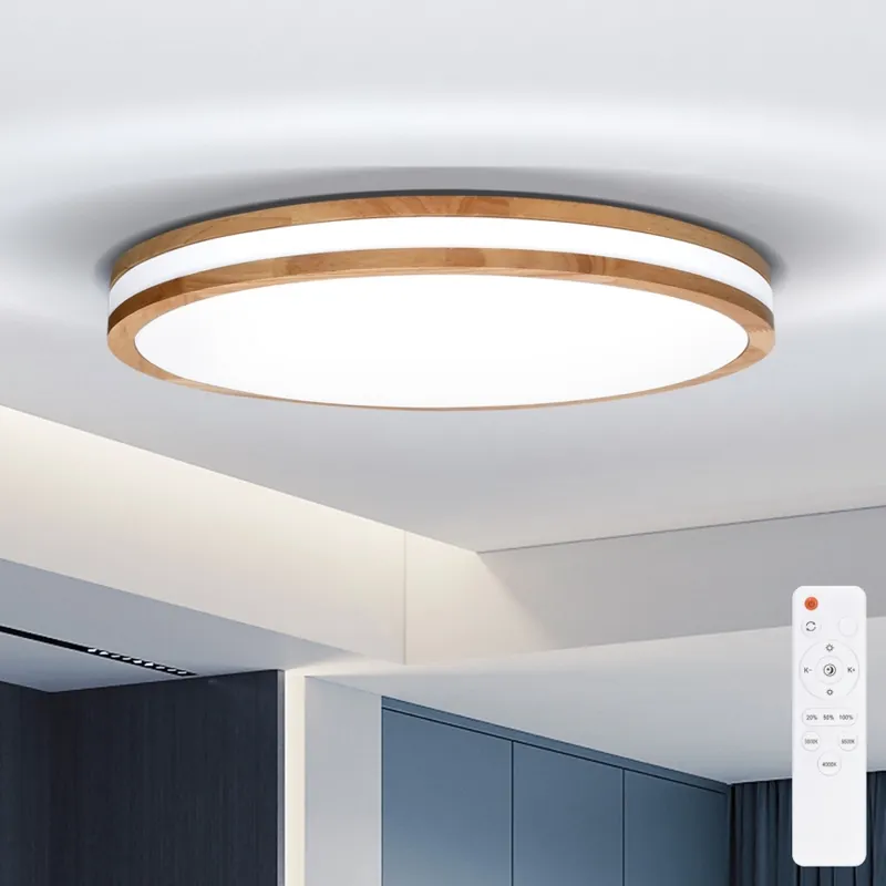 Akční Cena Brilagi - LED Stmívatelné stropní svítidlo MOLINA LED/72W/230V 3000-6500K dub pr. 78 cm + dálkové ovládání