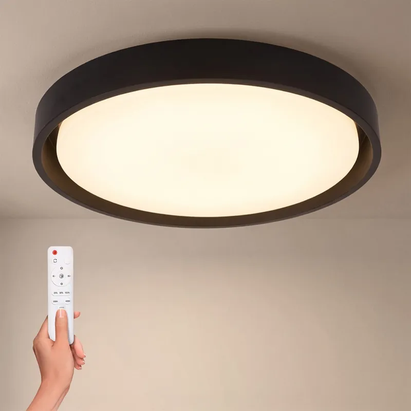 Brilagi - LED Stmívatelné stropní svítidlo MATTEO LED/48W/230V 3000-6500K pr. 41 cm černá + dálkové ovládání Sezónní Sleva