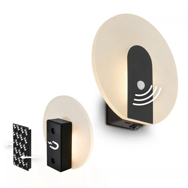 Briloner 3889015 - LED Nabíjecí nástěnné svítidlo se senzorem pohybu a soumraku TARO LED/2,5W/5V 1800 mAh černá Bezpečná Platba