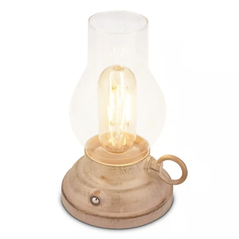 Brilo - LED Stmívatelná venkovní nabíjecí stolní lampa KANEA LED/1,5W/5V IP44 1200 mAh béžová Oblíbený