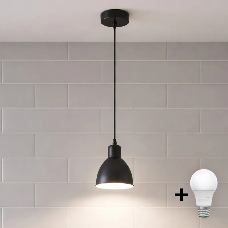 Víkendová Akce Brilagi - LED Lustr na lanku RIDDY 1xE27/60W/230V černá