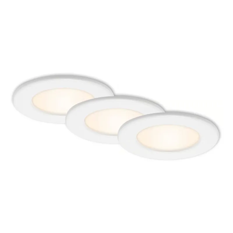 SADA 3x LED Koupelnové podhledové svítidlo LED/6W/230V 3000K IP44 bílá Akce