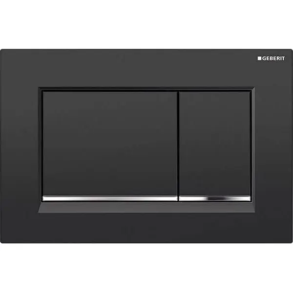 Koupit Online Geberit 115.883.KM.1 - Splachovací tlačítko Sigma30 24,6x16,4 cm černá/lesklý chrom