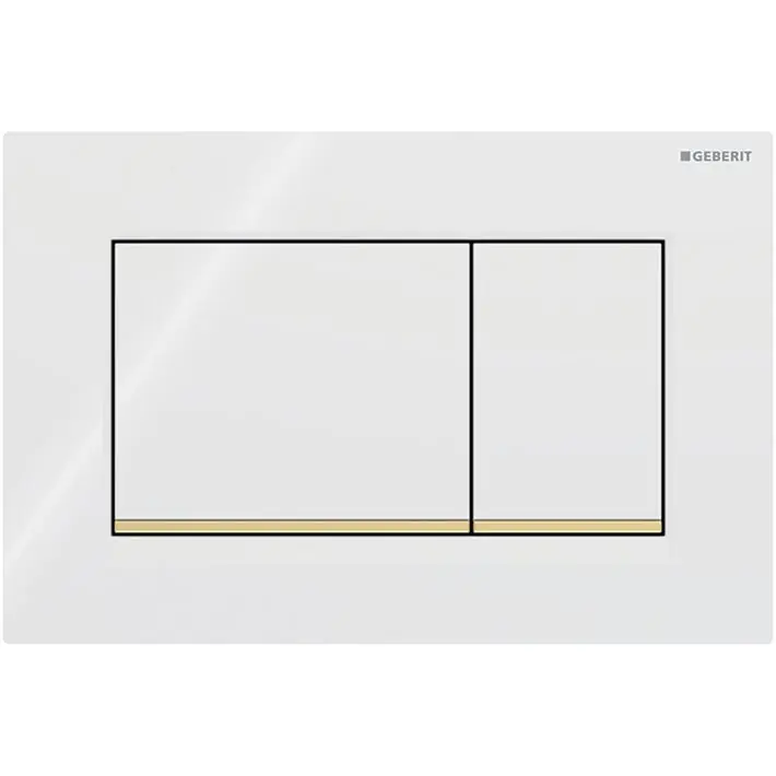 Geberit 115.883.KK.1 - Splachovací tlačítko Sigma30 24,6x16,4 cm bílá/zlatá Cenově Výhodný