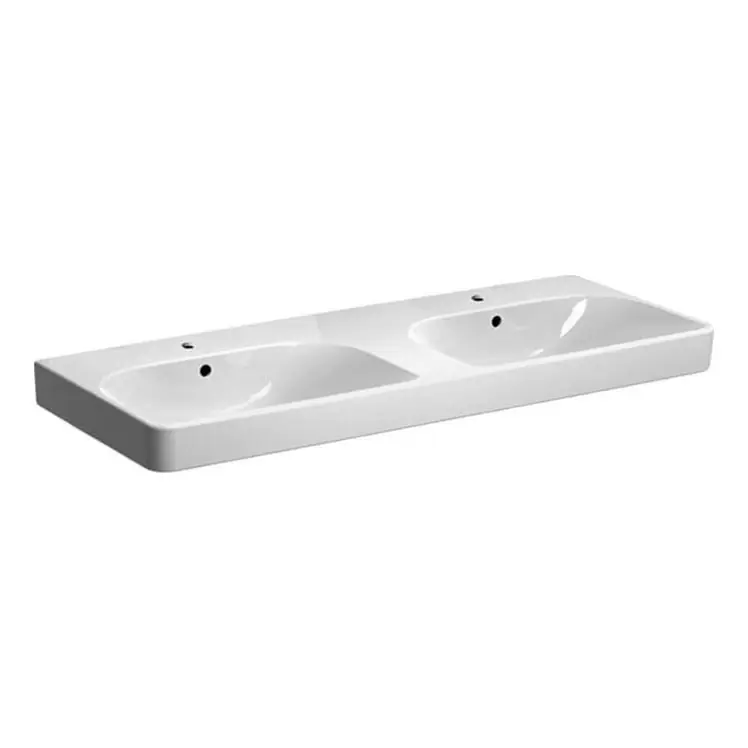 Objednat Nyní Geberit 500.223.01.1 - Závěsné dvojumyvadlo Smyle Square 120x48 cm keramika/bílá