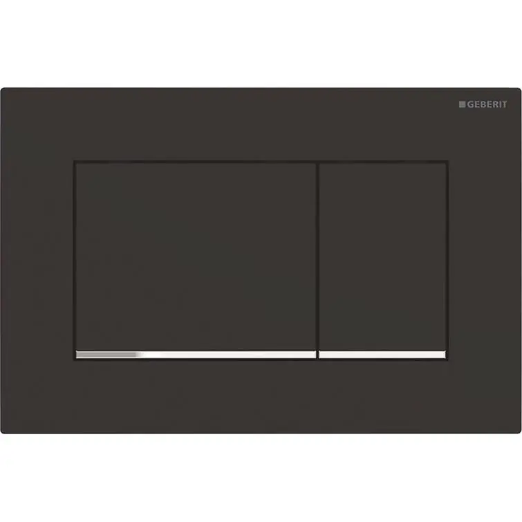 Hit Sezóny Geberit 115.883.14.1 - Splachovací tlačítko Sigma30 24,6x16,4 cm černá/lesklý chrom