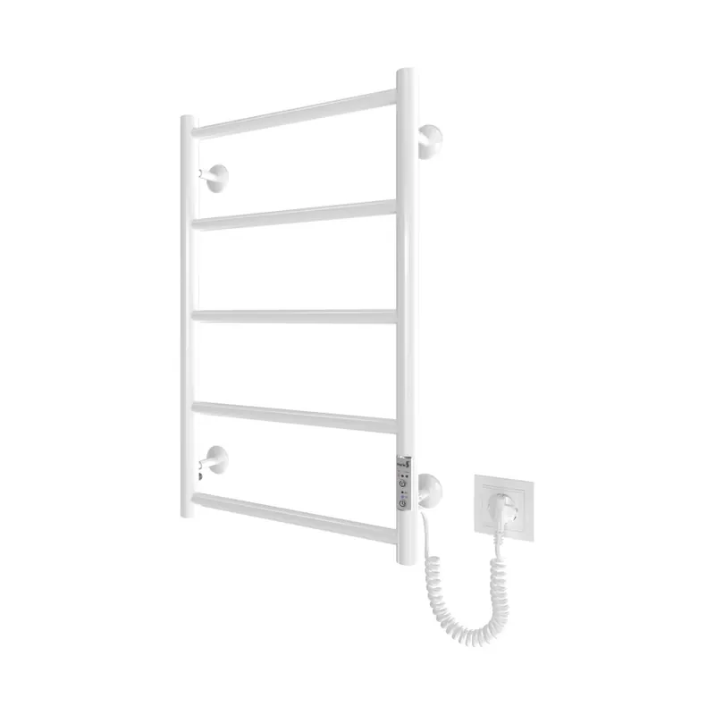 Koupelnový žebříkový radiátor CLASSIC 65W/230V 66x42 cm nerez/bílá pravá Dokud Zásoby Vydrží