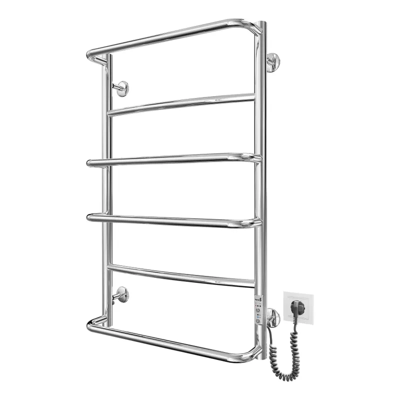 Koupit Online Koupelnový žebříkový radiátor LUX 105W/230V 81x52 cm nerez/lesklý chrom pravá