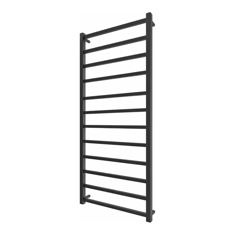 Koupelnový žebříkový radiátor INOX TOKIO 233W/230V 117x53 cm nerez/černá Značkový