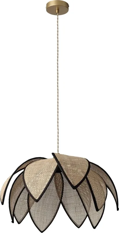 Osram - Lustr na lanku DECOR RATTAN 1xE27/15W/230V pr. 48 cm béžová/černá Rychlé Dodání