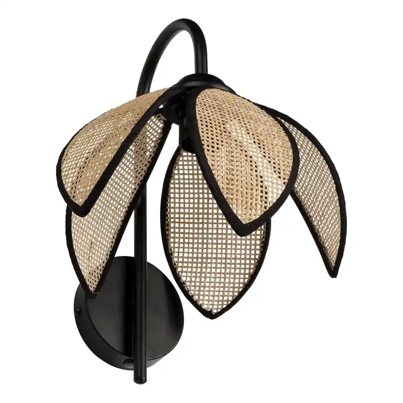 Hit Sezóny Osram - Nástěnná lampa DECOR RATTAN 1xE27/15W/230V béžová/černá