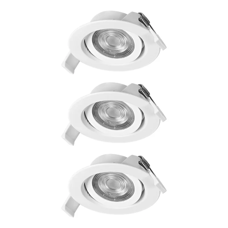 Dokud Zásoby Vydrží Osram - SADA 3x LED Stmívatelné podhledové svítidlo SPOT LED/4,9W/230V 2700K pr. 8,7 cm bílá