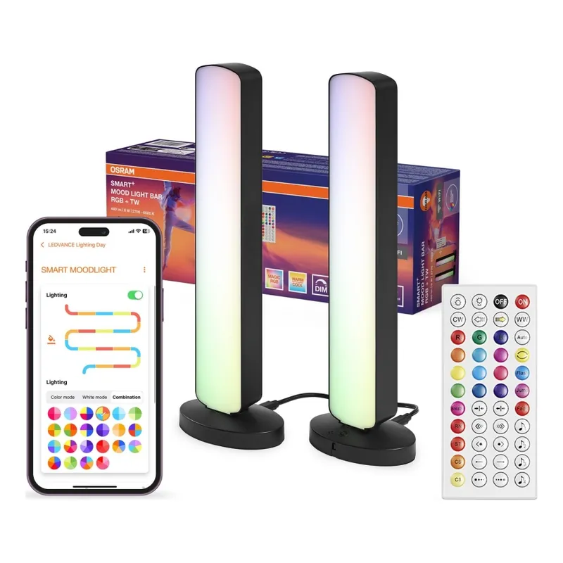 Výprodej Osram - SADA 2x LED RGBW Stmívatelná stolní lampa MOOD LIGHT LED/4W/230V 2700-6500K Wi-Fi + dálkové ovládání