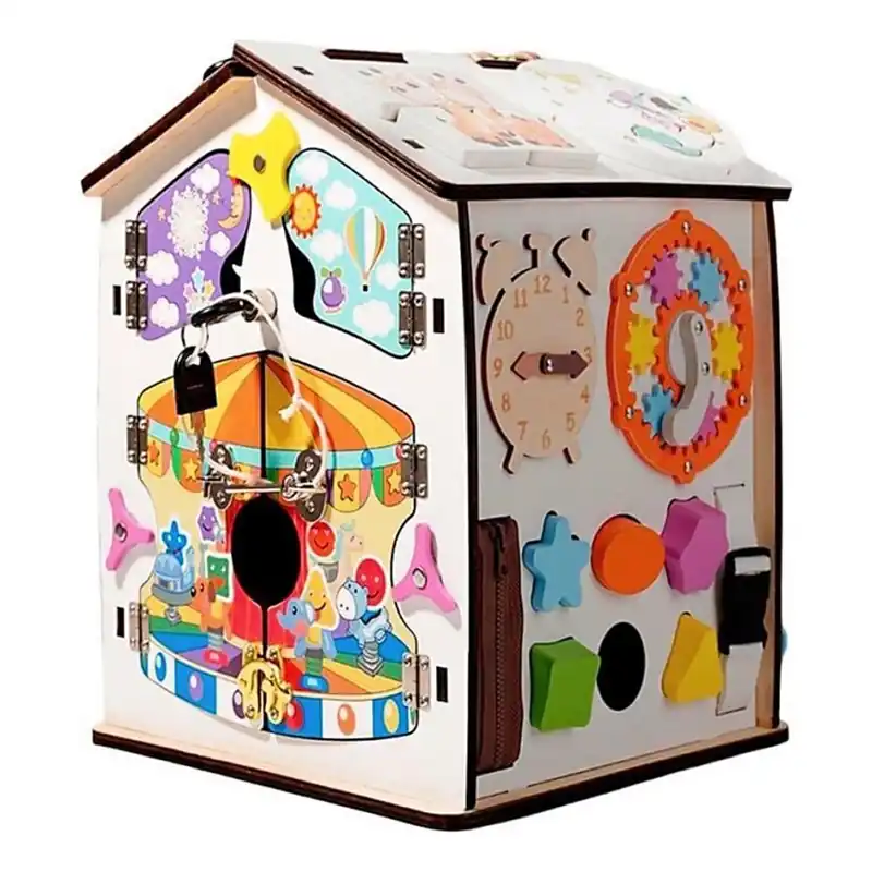 2Kids Toys - Activity board domeček bílá Výprodej