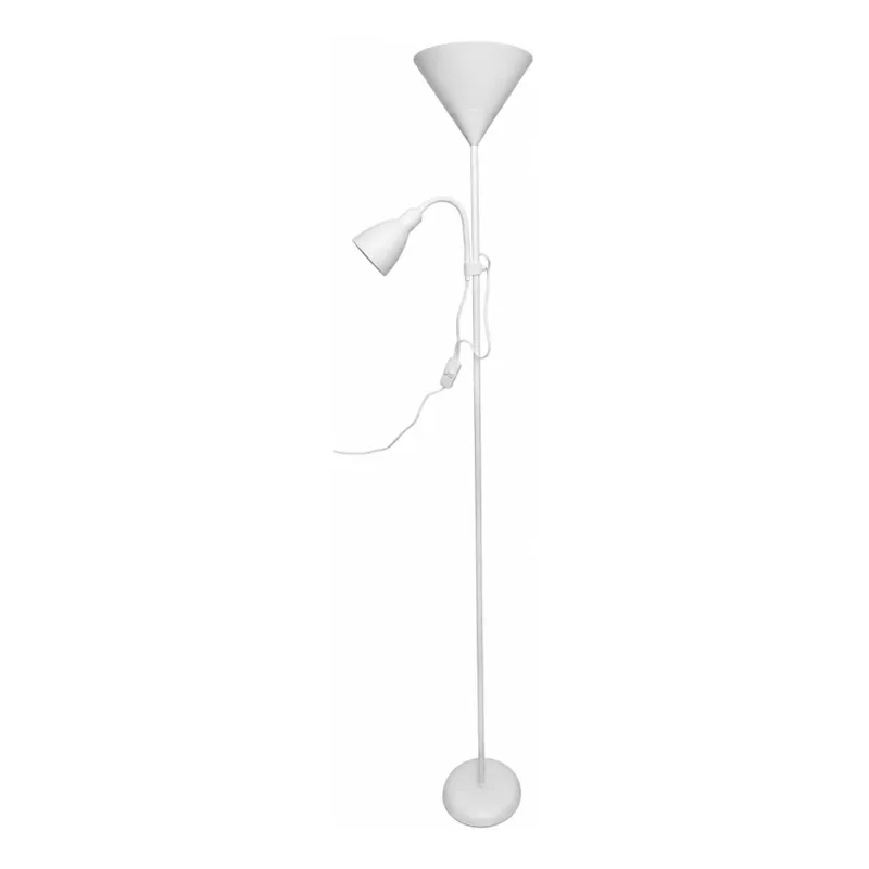 Ověřený Stojací lampa WENDY 1xE27/100W/230V + 1xE14/40W bílá