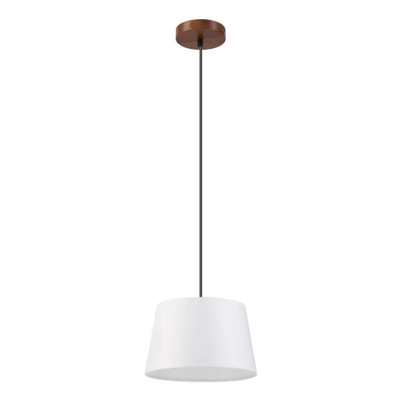 Originální Lustr na lanku AIDA 1xE27/60W/230V pr. 25 cm dub/ořech/bílá
