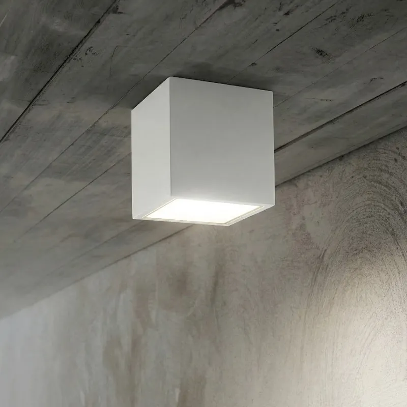 Vysoce Kvalitní Ideal Lux - Venkovní bodové svítidlo TECHO 1xGU10/20W/230V 15x15 cm IP54 bílá