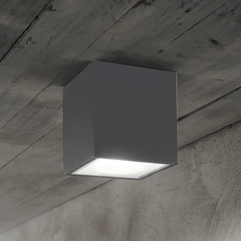 Omezená Nabídka Ideal Lux - Venkovní bodové svítidlo TECHO 1xGU10/20W/230V 9x9 cm IP54 antracit