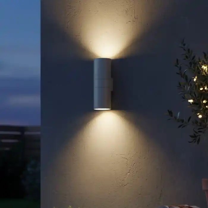 Ideal Lux - Venkovní nástěnné svítidlo GUN 1xE27/60W/230V 31 cm IP54 šedá Sleva