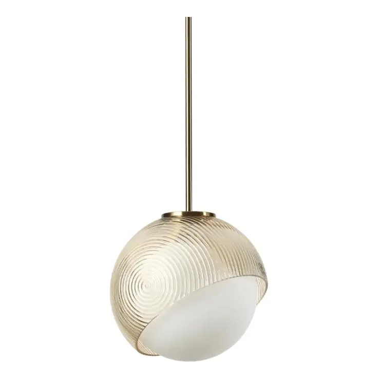 Vysoce Kvalitní Ideal Lux - Lustr na lanku BLOOM 1xE27/42W/230V pr. 22 cm zlatá/kouřová béžová