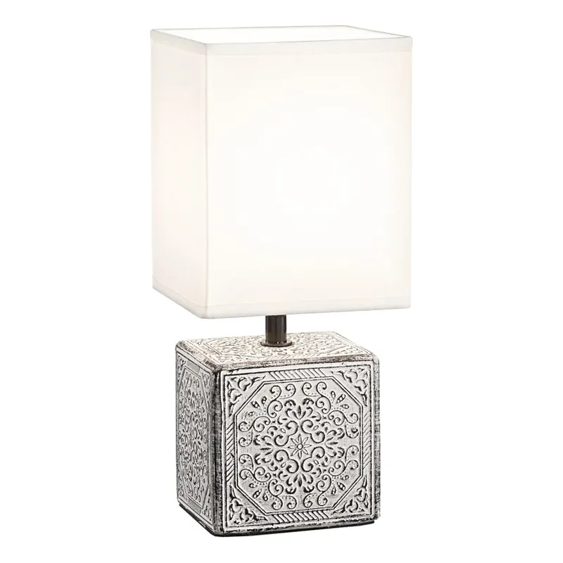 Akční Nabídka Ideal Lux - Stolní lampa KALI 1xE14/40W/230V bílá/šedá